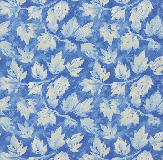Caprifoglio Fabrics | Fresco Leaf - Indigo | Dekorstoffe | Designers Guild