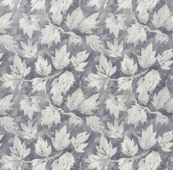 Caprifoglio Fabrics | Fresco Leaf - Graphite | Tissus de décoration | Designers Guild