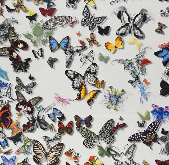 Carnets Andalous Fabrics | Butterfly Parade - Opalin | Tissus de décoration | Designers Guild
