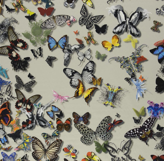 Carnets Andalous Fabrics | Butterfly Parade - Daim | Tissus de décoration | Designers Guild