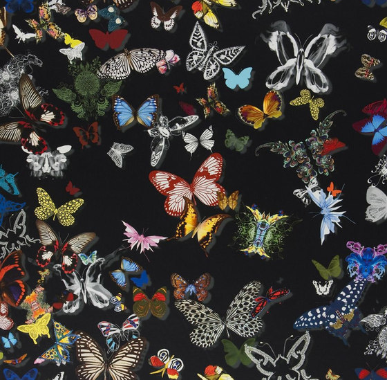 Carnets Andalous Fabrics | Butterfly Parade - Oscuro | Tessuti decorative | Designers Guild