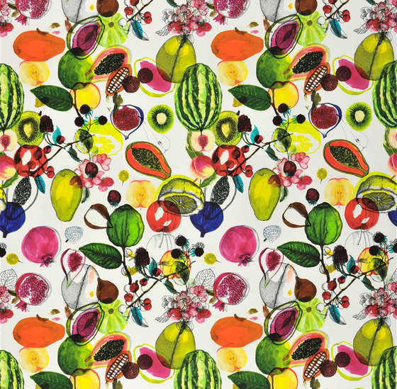 Nouveaux Mondes Fabrics | Manaos - Perroquet | Dekorstoffe | Designers Guild