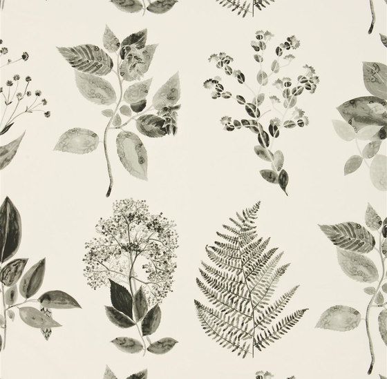 Kaori Fabrics | Jindai - Graphite | Tissus de décoration | Designers Guild