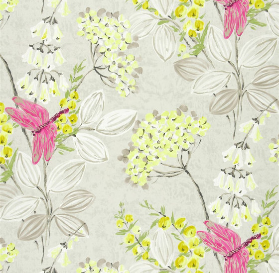 Kimono Blossom Fabrics | Kimono Blossom - Pebble | Drapery fabrics | Designers Guild