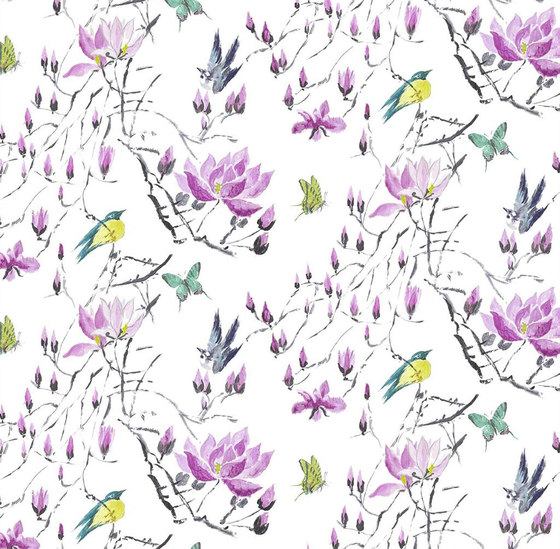 Orangerie Fabrics | Madame Butterfly Ii - Amethyst | Drapery fabrics | Designers Guild