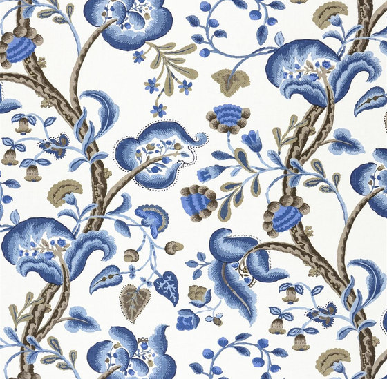 Alberesque Fabrics | Marlena - Indigo | Tessuti decorative | Designers Guild