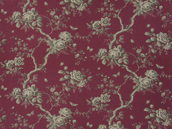 Signature Ashdown Manor Fabrics | Ashfield Floral - Winter Berry | Tissus de décoration | Designers Guild