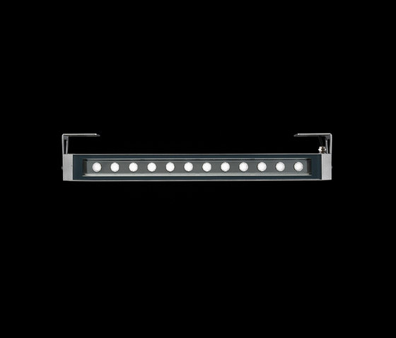 Arcadia 640 Power LED / Con Staffe L 80mm - Vetro Trasparente - Orientabile - Fascio Stretto 10° | Lampade outdoor parete | Ares