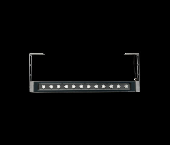 Arcadia 640 Power LED / With Brackets L 200mm - Transparent Glass - Adjustable - Narrow Beam 10° | Außen Wandanbauleuchten | Ares