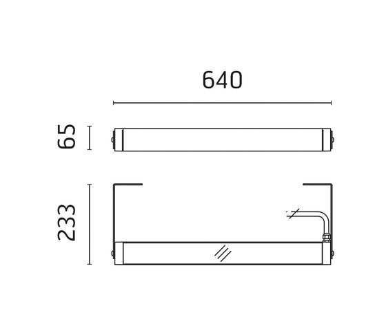 Arcadia 640 / Con Staffe L 200mm - Vetro Trasparente - Orientabile | Lampade outdoor parete | Ares
