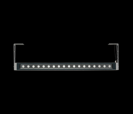 Arcadia 940 Power LED / With Brackets L 200mm - Transparent Glass - Adjustable - Medium Beam 40° | Outdoor wall lights | Ares