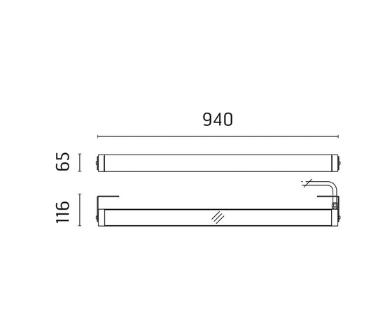 Arcadia 940 / Con Staffe L 80mm - Vetro Trasparente - Orientabile | Lampade outdoor parete | Ares