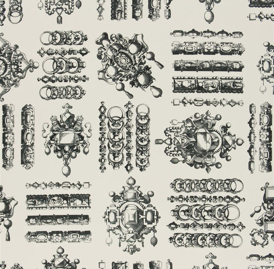Belles Rives Fabrics | La Main Au Collet - Nacre | Tissus de décoration | Designers Guild