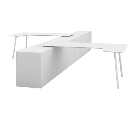 Maarten return table 180x80cm leaned | Desks | viccarbe