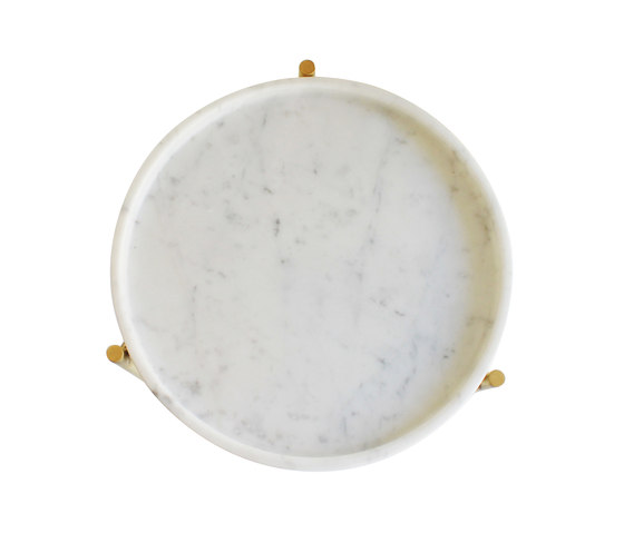 Oliver Marble Tray Side Table Brass | Tables d'appoint | Evie Group
