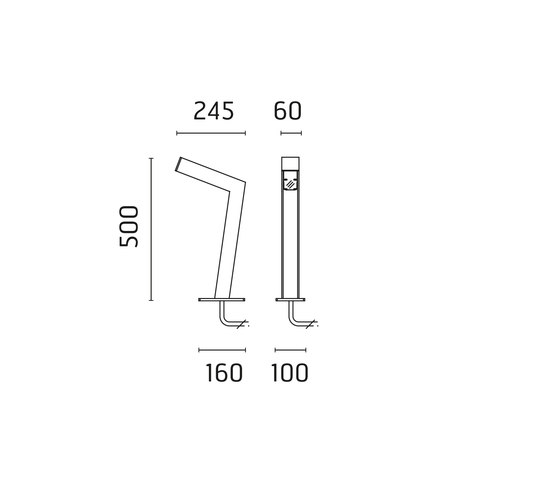 Sandro Power LED / H. 500 mm | Wegeleuchten | Ares