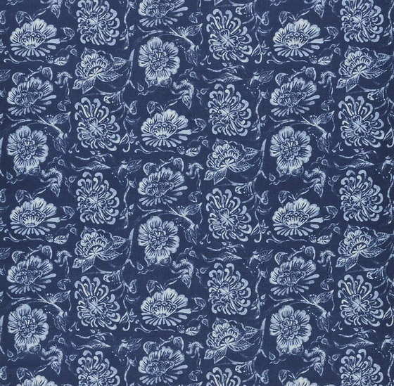 Indigo Bleu Fabrics | Sylvia - Woad | Drapery fabrics | Designers Guild