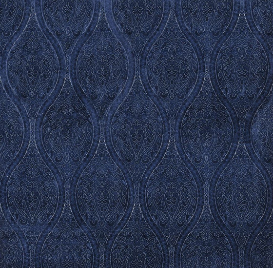 Indigo Bleu Fabrics | Alvia - Indigo | Tejidos decorativos | Designers Guild