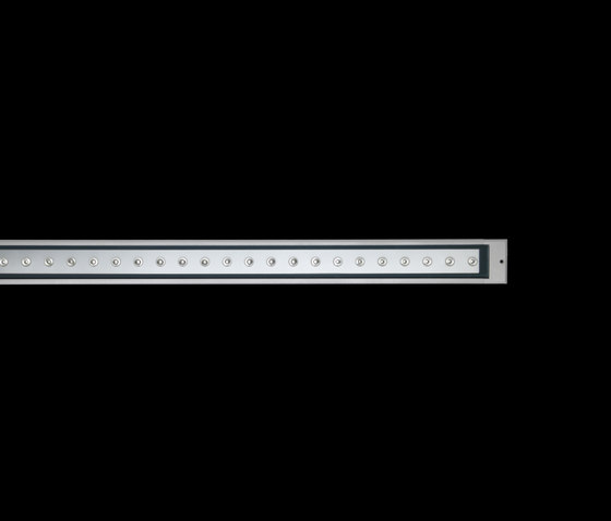 Cielo Power LED / L 1245 mm - Vetro Trasparente - Ottica Basculante - Fascio Stretto 10° | Lampade outdoor parete | Ares