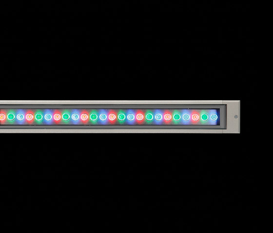 Cielo RGB Power LED / L 1245 mm - Sandblasted Glass | Outdoor recessed ceiling lights | Ares