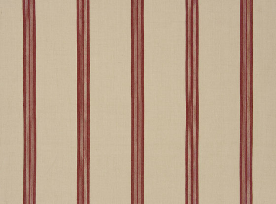 Signature Artiste de la Mer Fabrics | Leblanc Stripe - Madder | Tessuti decorative | Designers Guild