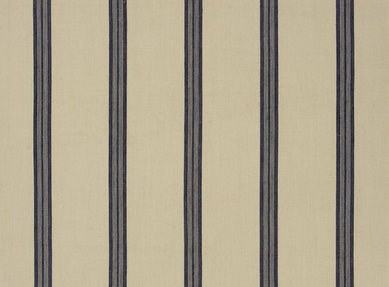 Signature Artiste de la Mer Fabrics | Leblanc Stripe - Navy | Dekorstoffe | Designers Guild