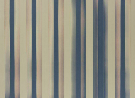 Signature Artiste de la Mer Fabrics | Silver Lake Stripe - Vintage Blue | Tessuti decorative | Designers Guild