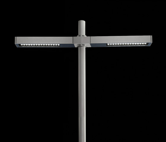 Dooku 600 Power LED / Pole Ø 76mm - Double Top Pole - Street Light Optic | Lámparas exteriores de suelo | Ares