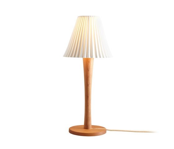 Cecil Table Light, Cherry Stem, Sand and Taupe Braided Cable | Tischleuchten | Original BTC