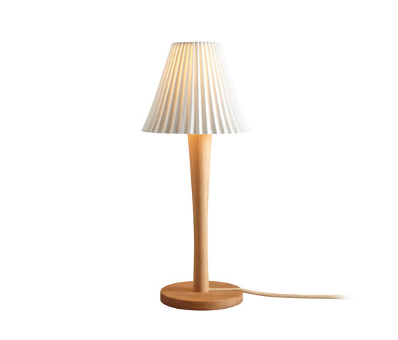 Cecil Table Light, Oak Stem, Sand and Taupe Braided Cable | Tischleuchten | Original BTC