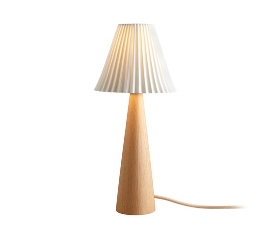 Cecil Table Light, Oak Cone, Sand and Taupe Braided Cable | Table lights | Original BTC