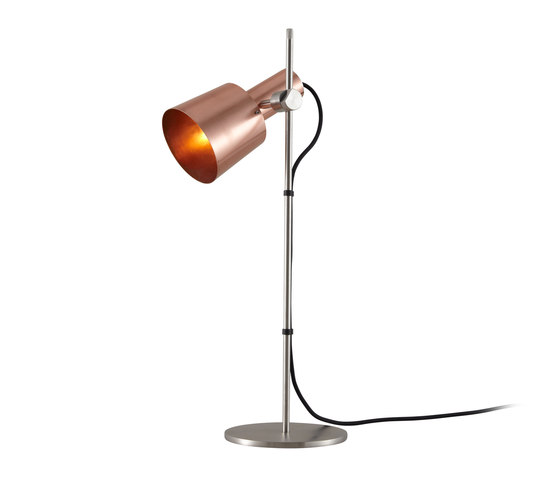 Chester Table Light, Satin Copper, Black Braided Cable | Lámparas de sobremesa | Original BTC
