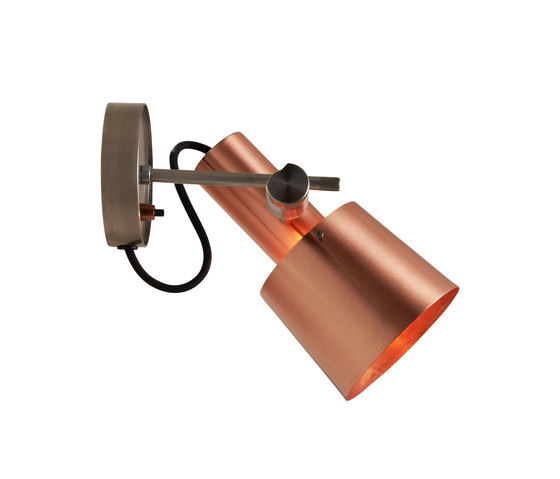 Chester Wall Light, Satin Copper, Black Braided Cable | Wall lights | Original BTC