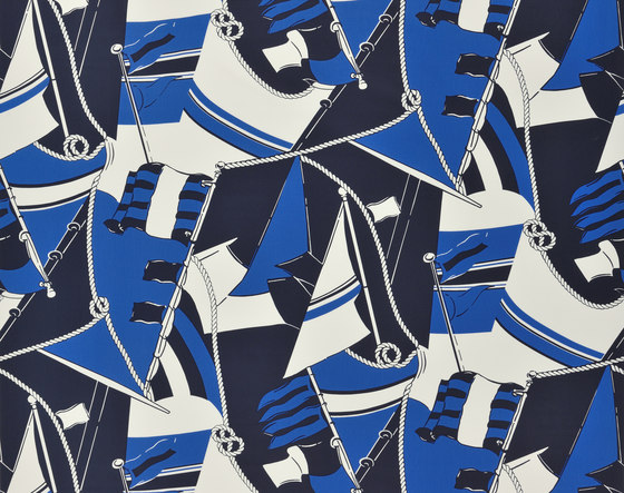 Signature Sur la Cote Fabrics | Schooner Novelty - Admiral | Tessuti decorative | Designers Guild