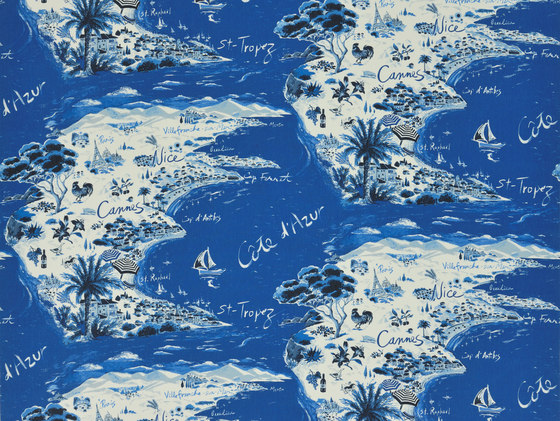 Signature Sur la Cote Fabrics | Beau Soleil - Mediterranean | Tessuti decorative | Designers Guild