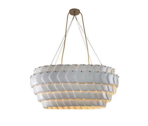 Cranton Oval Pendant, Sand and Taupe Braided Cable | Suspended lights | Original BTC