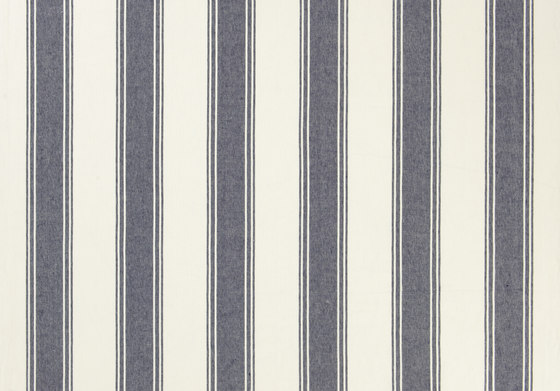 Signature Vintage Linens Fabrics | Danvers Stripe - Chambray/Cream | Dekorstoffe | Designers Guild