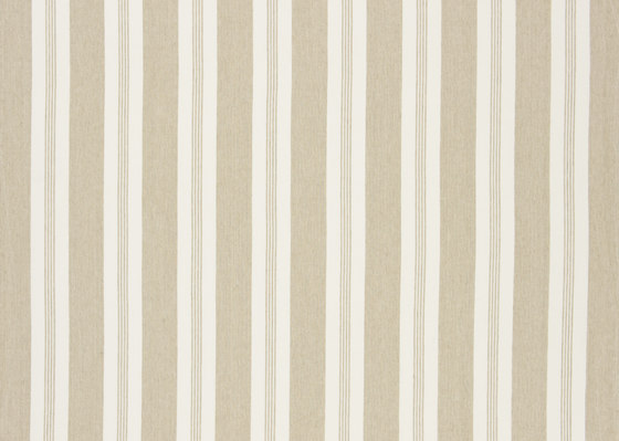 Signature Vintage Linens Fabrics | Mill Pond Stripe - Sand/White | Dekorstoffe | Designers Guild