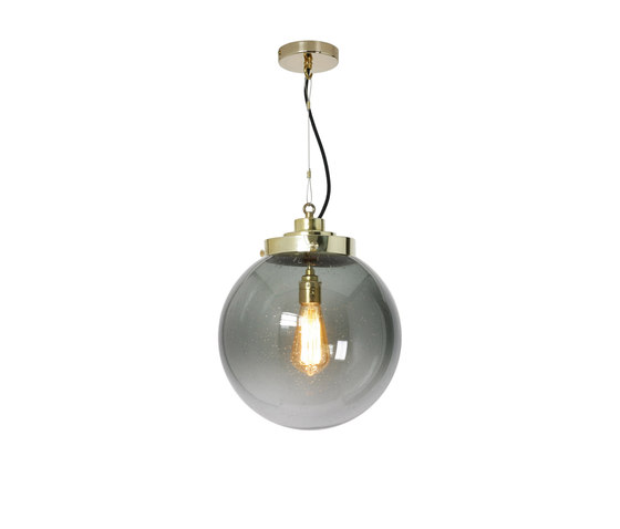 Globe Medium, Seedy Anthracite and Brass with black braided cable | Suspended lights | Original BTC