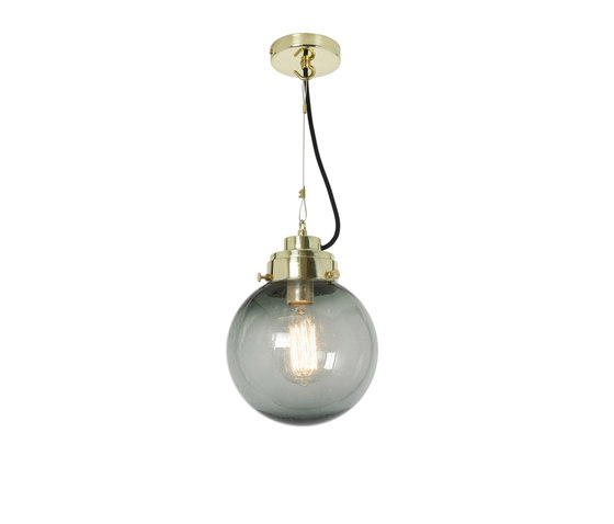 Small Globe, Seedy Anthracite and Brass with black braided cable | Lampade sospensione | Original BTC