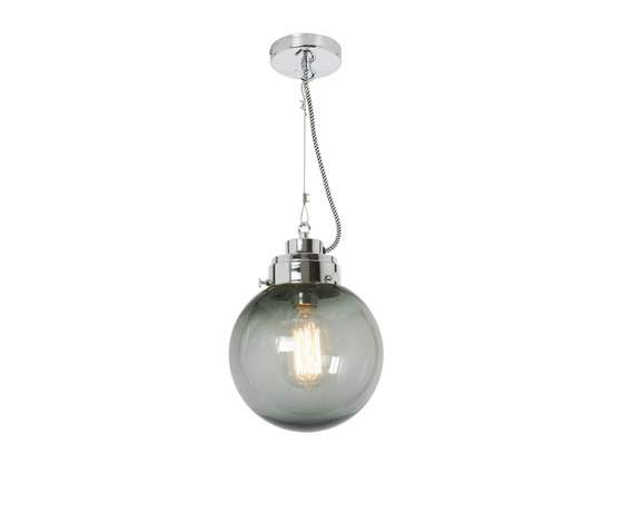 Globe Small, Seedy Anthracite and chrome with black & white braided cable | Lampade sospensione | Original BTC