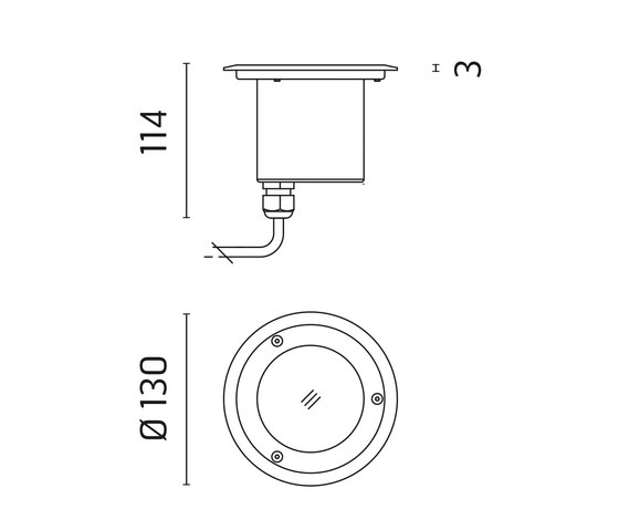 Idra / Ø 130mm - Transparent Glass - Adjustable Optic | Außen Bodenleuchten | Ares