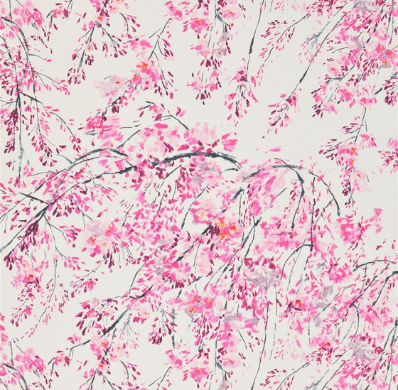 Shanghai Garden Fabrics | Plum Blossom - Peony | Dekorstoffe | Designers Guild