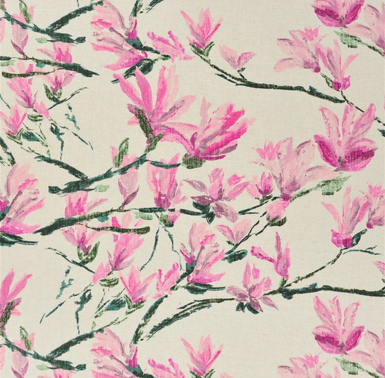 Shanghai Garden Fabrics | Shangri-La Lino - Peony | Tessuti decorative | Designers Guild