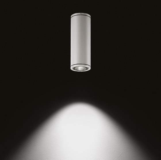 Yama CoB LED / Ø 110mm - H 300mm - Transparent Glass - Medium Beam 40° | Außen Deckenanbauleuchten | Ares