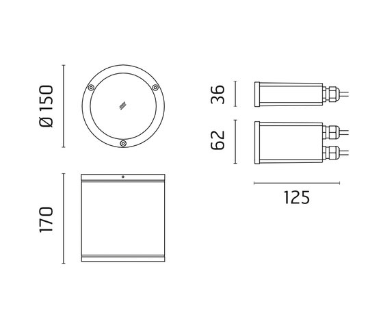 Yama CoB LED / Ø 150mm - H 170mm - Narrow Beam 20° | Plafonniers d'extérieur | Ares