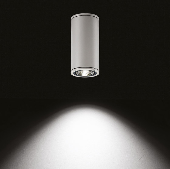 Yama CoB LED / Ø 150mm - H 300mm - Transparent Glass - Medium Beam 40° | Außen Deckenanbauleuchten | Ares