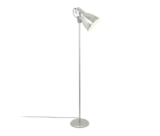 Stirrup 2 Floor Light, Natural Aluminium with Sandblasted Glass | Standleuchten | Original BTC