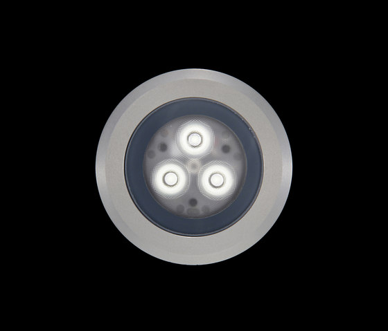 Tapioca Power LED / Ø 90mm - Anodized Aluminium Frame - Transparent Glass - Narrow Beam 10° | Außen Wandanbauleuchten | Ares