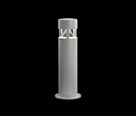 Silvia Mini post / H. 550 mm - Transparent Glass - 360° Emission | Outdoor floor lights | Ares
